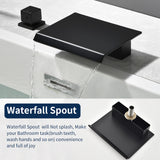 Roman Tub Filler Single Handle Deck Mounted 4 Holes Bathtub Faucet with Handheld Shower in Matte Black, Brushed Nickel, Brushed Gold