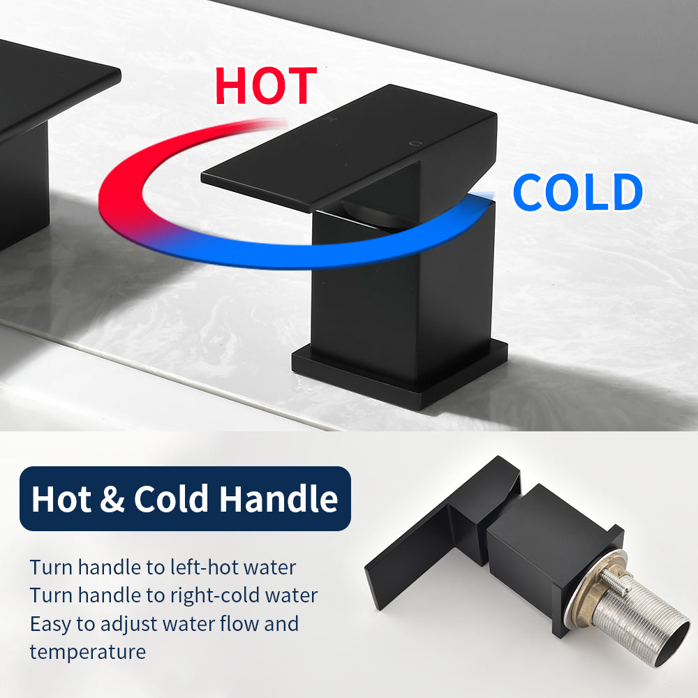 High Flow roman faucet set 4-piece Waterfall Tub Filler with Rough-in Valve and hand shower