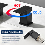 High Flow roman faucet set 4-piece Waterfall Tub Filler with Rough-in Valve and hand shower