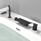 High Flow roman faucet set 4-piece Waterfall Tub Filler with Rough-in Valve and hand shower