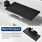 High Flow roman faucet set 4-piece Waterfall Tub Filler with Rough-in Valve and hand shower