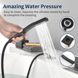 High Flow roman faucet set 4-piece Waterfall Tub Filler with Rough-in Valve and hand shower