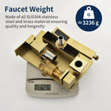 Waterfall Roman Tub Faucet  Single-Handle 4 Hole Deck Mounted Tub Filler with Shower Diverter Solid Brass