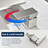Waterfall Roman Tub Faucet  Single-Handle 4 Hole Deck Mounted Tub Filler with Shower Diverter Solid Brass