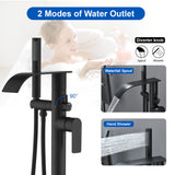 High-flow freestanding tub faucet with hand shower in Brushed Gold | Brushed Nickel | Matte Black