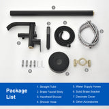 High-flow freestanding tub faucet with hand shower in Brushed Gold | Brushed Nickel | Matte Black