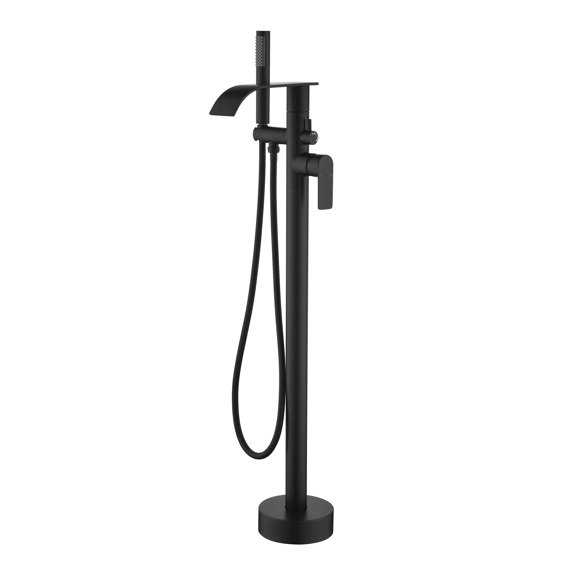 High-flow freestanding tub faucet with hand shower in Brushed Gold | Brushed Nickel | Matte Black