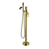 High-flow freestanding tub faucet with hand shower in Brushed Gold | Brushed Nickel | Matte Black