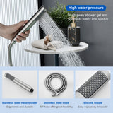 High-flow freestanding tub faucet with hand shower in Brushed Gold | Brushed Nickel | Matte Black
