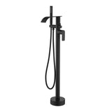 High-flow freestanding tub faucet with hand shower in Brushed Gold | Brushed Nickel | Matte Black