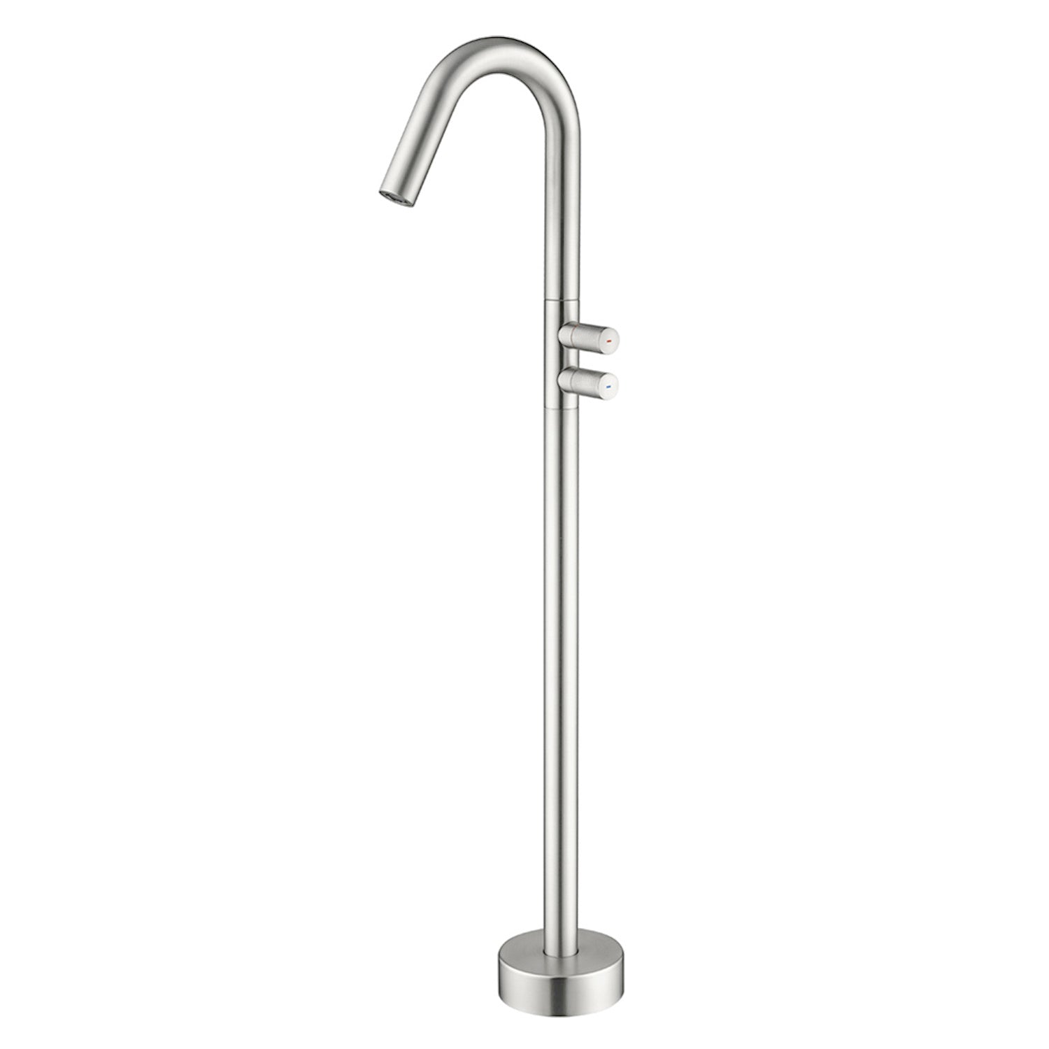 CUPC Freestanding Tub Filler Bathtub Faucet 360-Degree Rotating Floor Mounted Faucets in matte black, brushed nickel, brushed gold, brushed gun grey