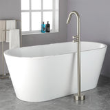 CUPC Freestanding Tub Filler Bathtub Faucet 360-Degree Rotating Floor Mounted Faucets in matte black, brushed nickel, brushed gold, brushed gun grey