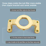 Floor Mount Waterfall Tub Filler Single Hole Hot Cold Water Mixer Free Standing Tub Faucet with Hand Shower and Valve