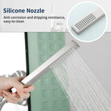 Floor Mount Waterfall Tub Filler Single Hole Hot Cold Water Mixer Free Standing Tub Faucet with Hand Shower and Valve