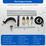 5-Hole Bathtub Mixer Deck Mounted Roman Bath Tub Filler with Hand-Held Shower Sprayer and Waterfall Spout