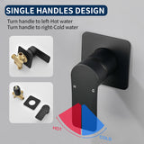 Wide Waterfall Faucet for Vessel Sinks Stainless Steel Single Lever Two Hole Wall Mounted Bathroom Faucet with Brass Connector