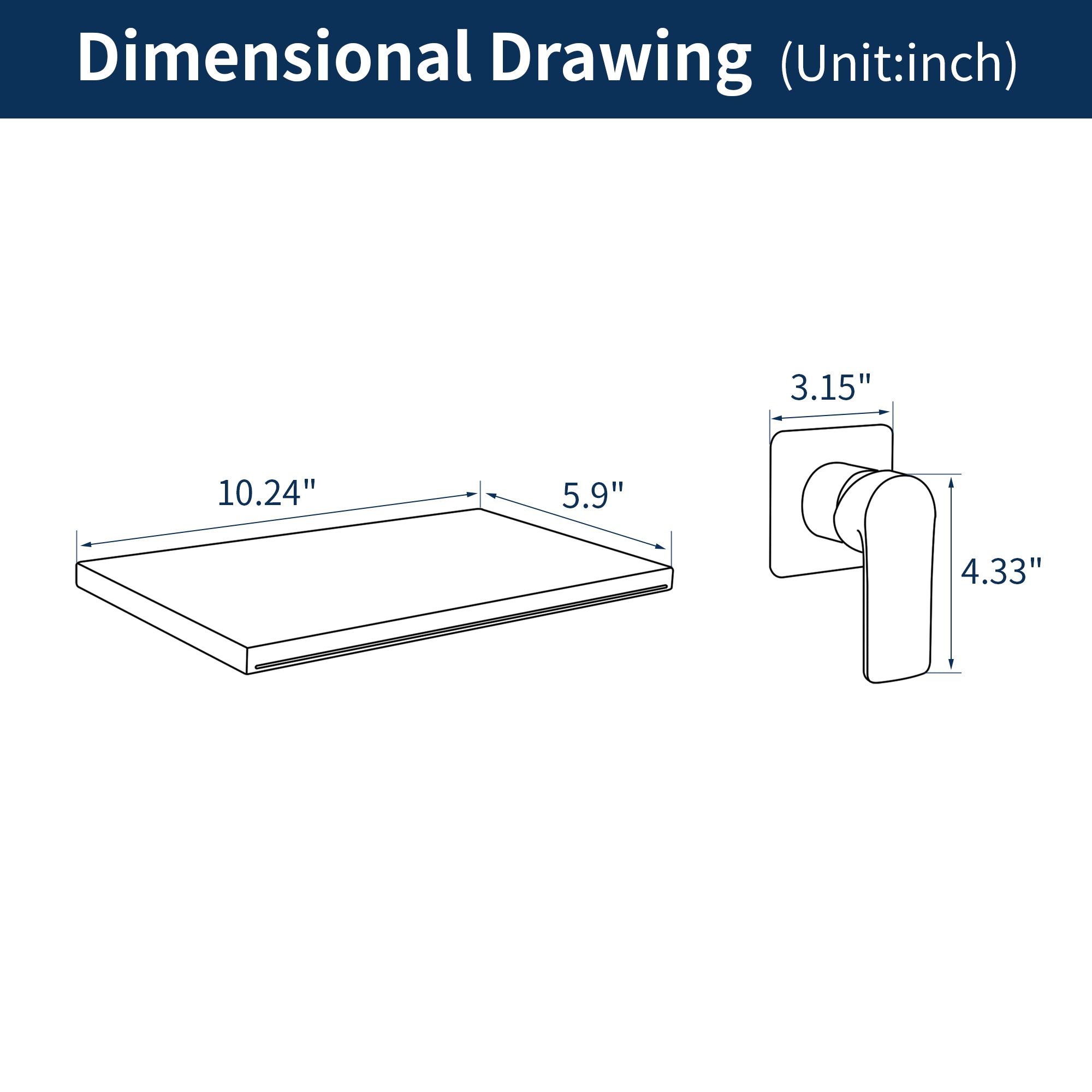 Wide Waterfall Faucet for Vessel Sinks Stainless Steel Single Lever Two Hole Wall Mounted Bathroom Faucet with Brass Connector