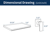 Wide Waterfall Faucet for Vessel Sinks Stainless Steel Single Lever Two Hole Wall Mounted Bathroom Faucet with Brass Connector