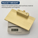 Wide Waterfall Faucet for Vessel Sinks Stainless Steel Single Lever Two Hole Wall Mounted Bathroom Faucet with Brass Connector