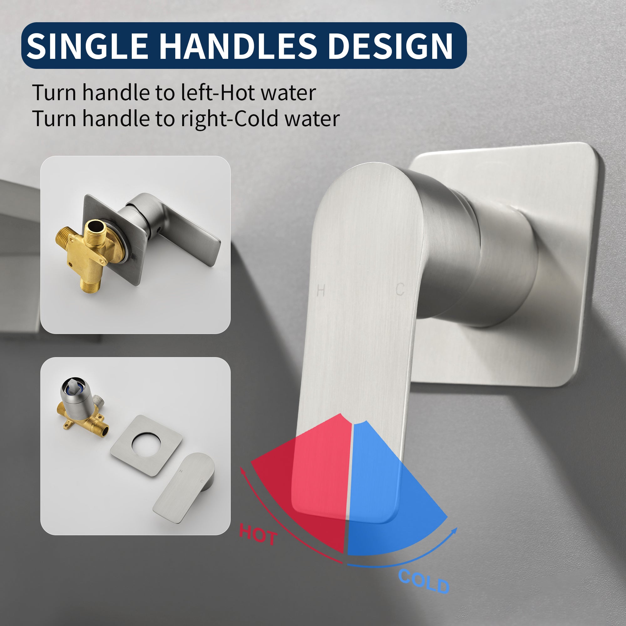 Wide Waterfall Faucet for Vessel Sinks Stainless Steel Single Lever Two Hole Wall Mounted Bathroom Faucet with Brass Connector