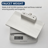 Wide Waterfall Faucet for Vessel Sinks Stainless Steel Single Lever Two Hole Wall Mounted Bathroom Faucet with Brass Connector