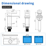 Single Hole Lavatory Faucet Tap Hot and Cold Water Mixer One-Handle Bathroom Waterfall Face Basin Faucet With Pop-Up Drainer