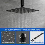 Luxury Tub Shower Faucet Combo Set with Rough-in Valve, Wall Mounted Shower System with Tub Spout Bathroom Shower Fixture Shower Valve and Trim Kit