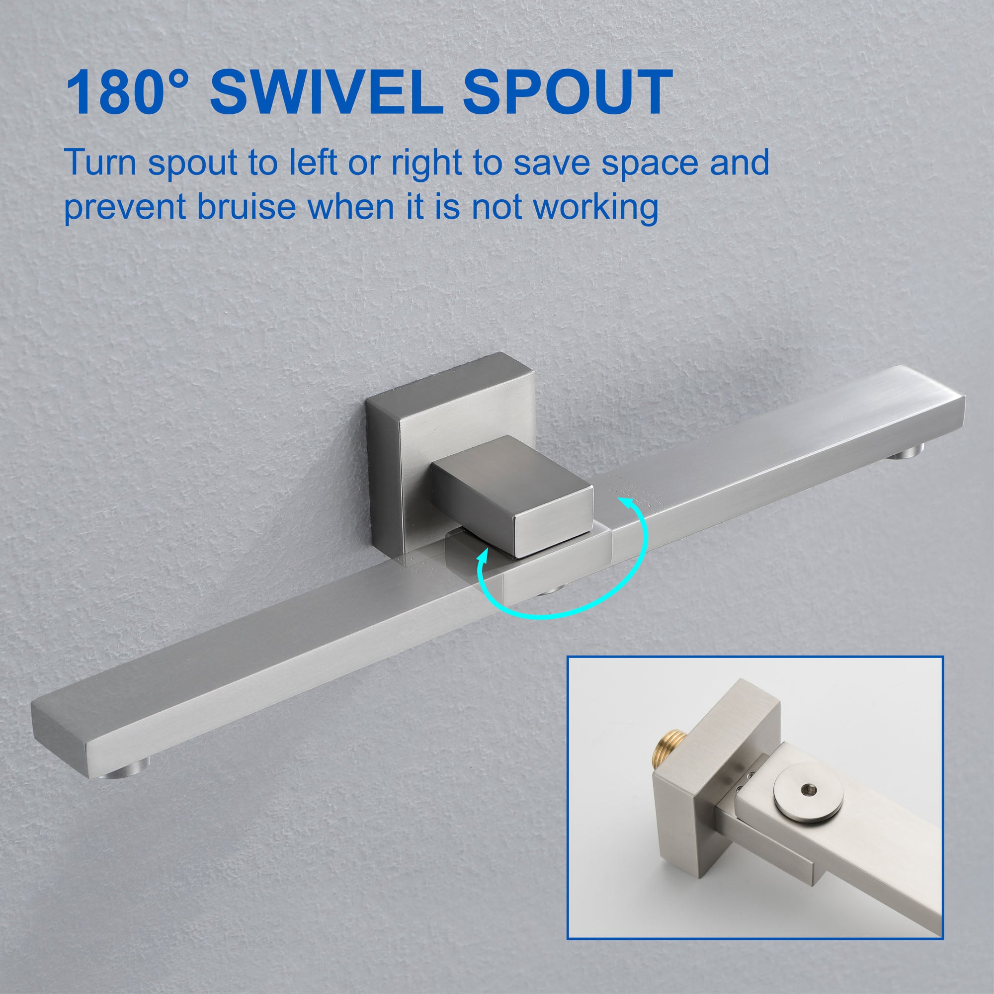 Luxury Tub Shower Faucet Combo Set with Rough-in Valve, Wall Mounted Shower System with Tub Spout Bathroom Shower Fixture Shower Valve and Trim Kit