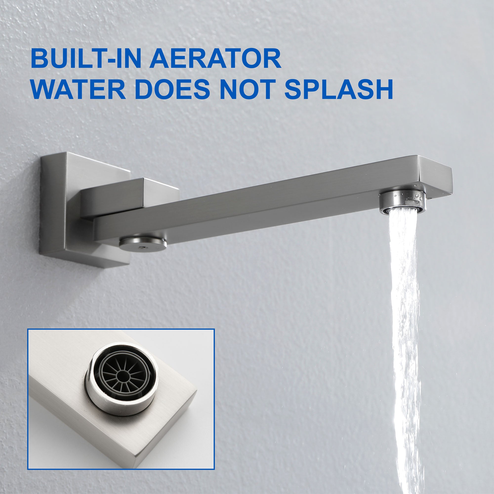 Luxury Tub Shower Faucet Combo Set with Rough-in Valve, Wall Mounted Shower System with Tub Spout Bathroom Shower Fixture Shower Valve and Trim Kit