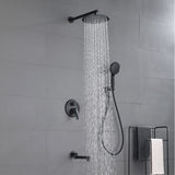 Shower Faucet Set with Tub Spout Luxury Tub Shower Faucet Combo Set with 9 inches Shower Head and Handheld Shower Bathroom Shower Valve Trim Kit Shower Fixture