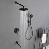 Shower Faucet Set with Tub Spout Luxury Tub Shower Faucet Combo Set with 9 inches Shower Head and Handheld Shower Bathroom Shower Valve Trim Kit Shower Fixture