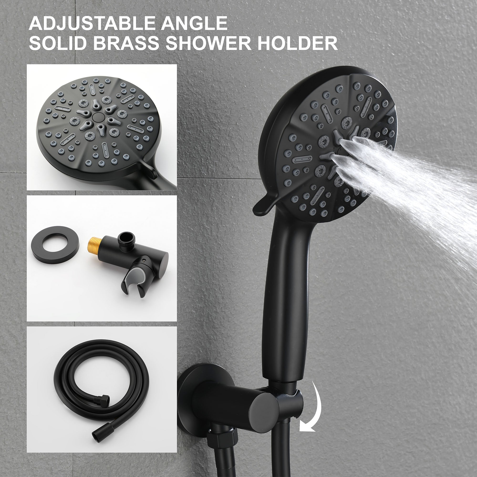 Shower Faucet Set with Tub Spout Luxury Tub Shower Faucet Combo Set with 9 inches Shower Head and Handheld Shower Bathroom Shower Valve Trim Kit Shower Fixture