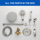 Shower Faucet Set with Tub Spout Luxury Tub Shower Faucet Combo Set with 9 inches Shower Head and Handheld Shower Bathroom Shower Valve Trim Kit Shower Fixture