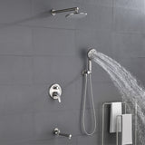 Shower Faucet Set with Tub Spout Luxury Tub Shower Faucet Combo Set with 9 inches Shower Head and Handheld Shower Bathroom Shower Valve Trim Kit Shower Fixture