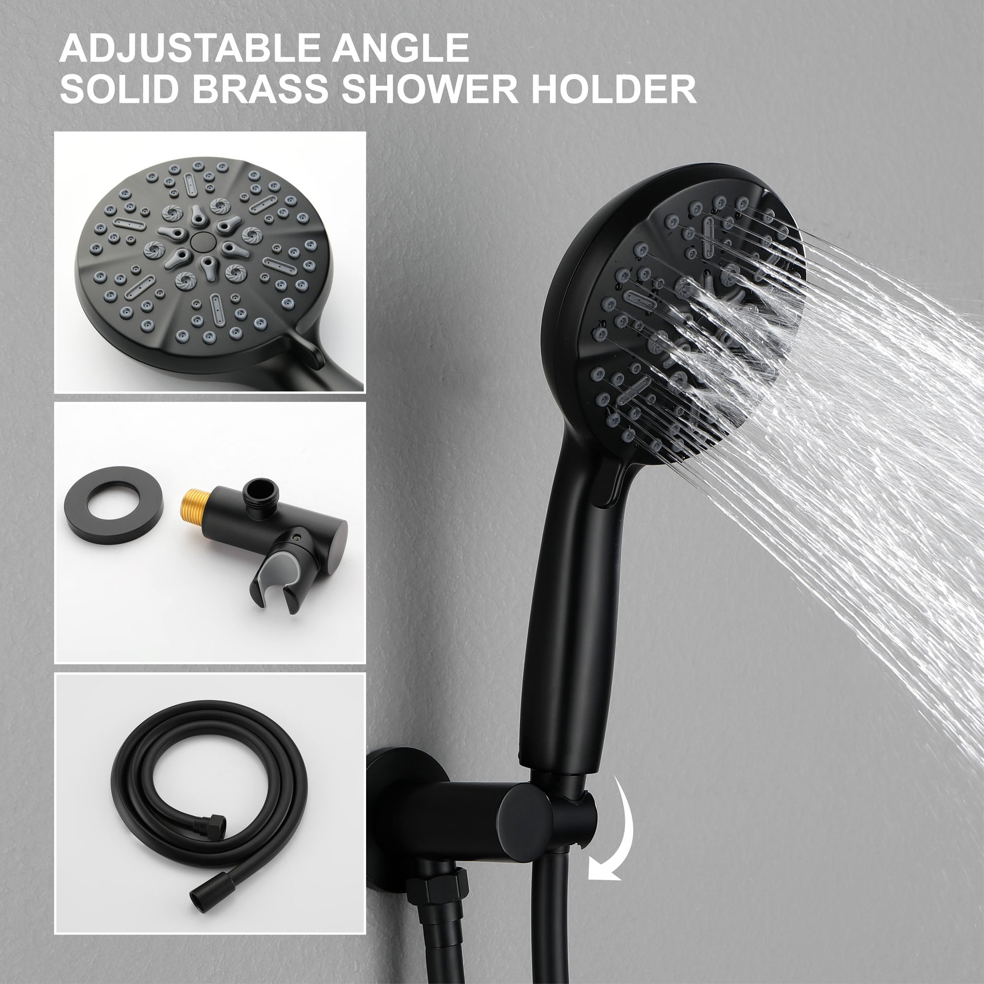 Shower Faucet Set with Tub Spout Rain Shower System Bathroom Shower Set Tub Shower Faucet Combo Set Complete Celling Mounted