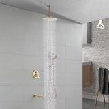 Shower Faucet Set with Tub Spout Rain Shower System Bathroom Shower Set Tub Shower Faucet Combo Set Complete Celling Mounted