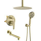 Shower Faucet Set with Tub Spout Rain Shower System Bathroom Shower Set Tub Shower Faucet Combo Set Complete Celling Mounted