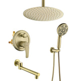 Shower Faucet Set with Tub Spout Rain Shower System Bathroom Shower Set Tub Shower Faucet Combo Set Complete Celling Mounted