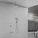 Shower Faucet Set with Tub Spout Rain Shower System Bathroom Shower Set Tub Shower Faucet Combo Set Complete Celling Mounted