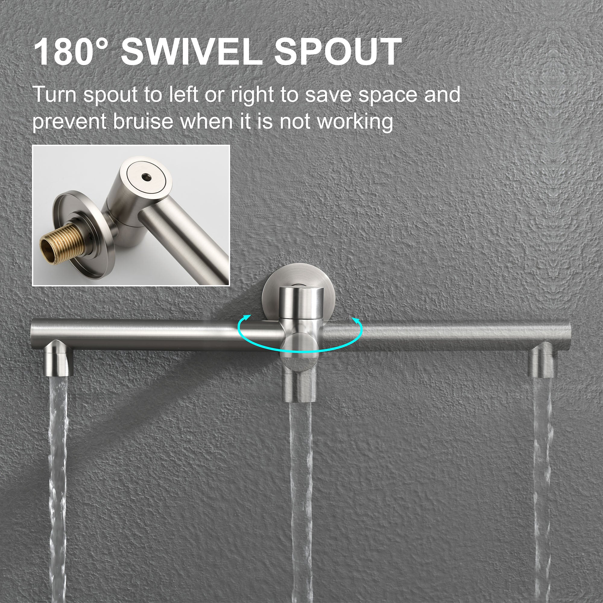 Shower Faucet Set with Tub Spout Rain Shower System Bathroom Shower Set Tub Shower Faucet Combo Set Complete Celling Mounted