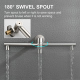 Shower Faucet Set with Tub Spout Rain Shower System Bathroom Shower Set Tub Shower Faucet Combo Set Complete Celling Mounted
