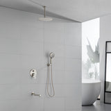 Shower Faucet Set with Tub Spout Rain Shower System Bathroom Shower Set Tub Shower Faucet Combo Set Complete Celling Mounted
