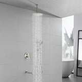 Shower Faucet Set with Tub Spout Rain Shower System Bathroom Shower Set Tub Shower Faucet Combo Set Complete Celling Mounted