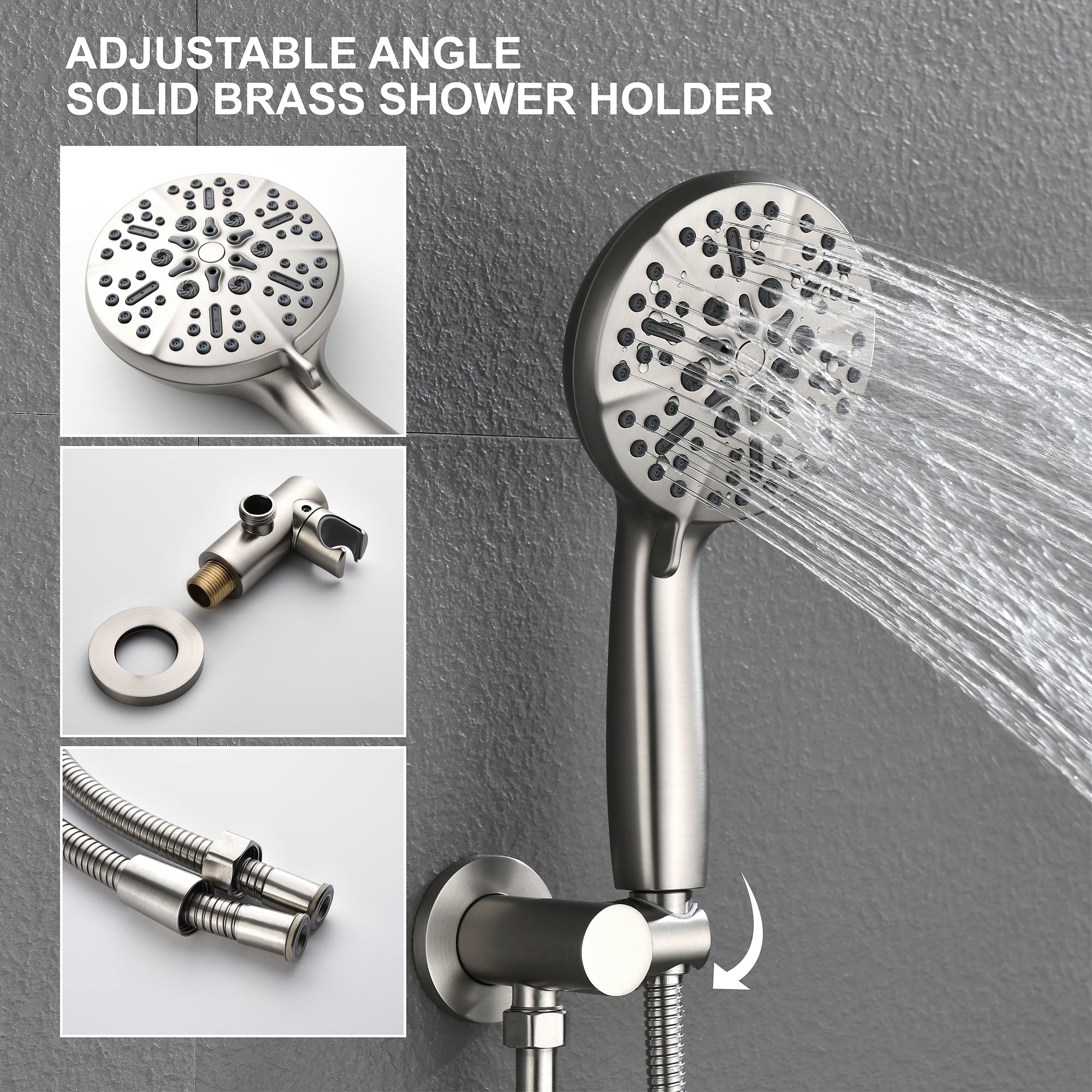 Shower Faucet Set with Tub Spout Rain Shower System Bathroom Shower Set Tub Shower Faucet Combo Set Complete Celling Mounted