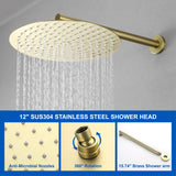 Shower System, 3-Function Wall Mounted Shower Faucet Set for Bathroom with High Pressure 10" Stainless Steel Rain Shower head and 7-Mode Handheld Shower Set