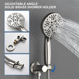 Shower System, 3-Function Wall Mounted Shower Faucet Set for Bathroom with High Pressure 10" Stainless Steel Rain Shower head and 7-Mode Handheld Shower Set