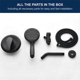 Wall Mounted Round High Pressure Single Handle 10-Spray Hand Shower with Valve