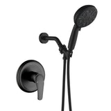 Wall Mounted Round High Pressure Single Handle 10-Spray Hand Shower with Valve