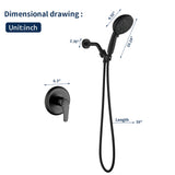 Wall Mounted Round High Pressure Single Handle 10-Spray Hand Shower with Valve