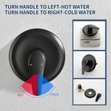 Wall Mounted Round High Pressure Single Handle 10-Spray Hand Shower with Valve